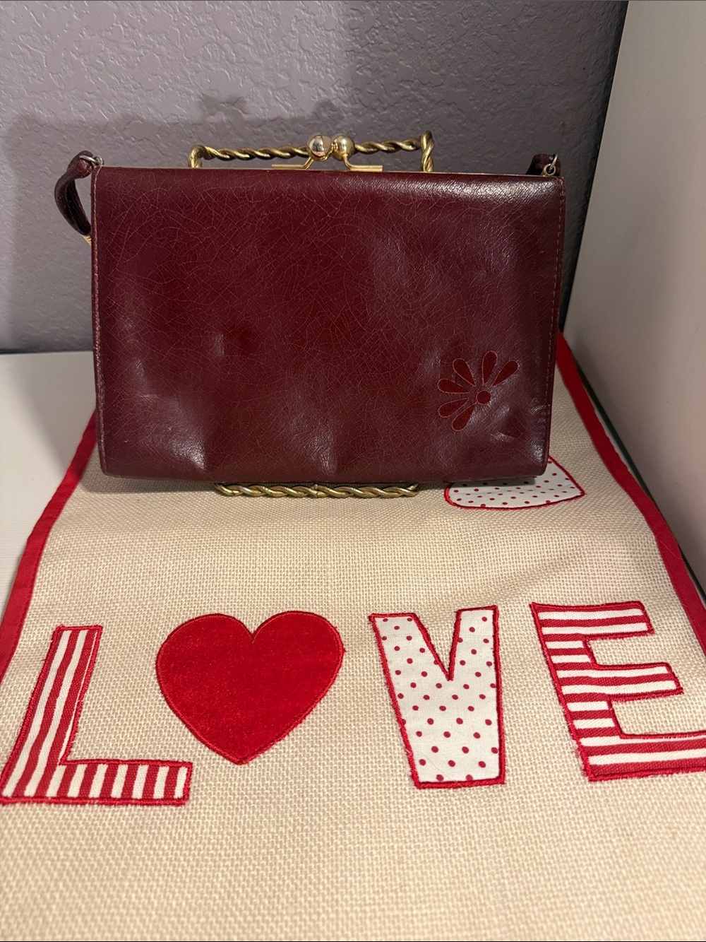 Rumor vintage Women's Burgundy Leather Shoulder Bag